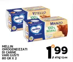 Extra Supermercati Mellin omogeneizzati di carne vari gusti offerta