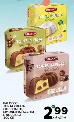 Extra Supermercati Balocco torta voglia cioccoalto/ limone/pistacchio e nocciola offerta