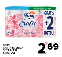 Extra Supermercati Foxy carta igienica seta maxi 6 rotoli offerta