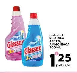 Extra Supermercati Glassex ricarica aceto/ ammoniaca offerta