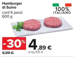 Carrefour Hamburger di Suino offerta