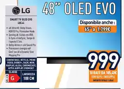 Unieuro LG Smart tv oled evo 48C44 offerta