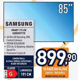 Unieuro SAMSUNG Smart TV LED UE85DU7170 offerta