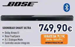 Unieuro BOSE Soundbar smart ultra offerta