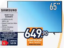 Unieuro Samsung SMART TV LED UE65DU8070 offerta