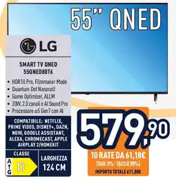 Unieuro LG SMART TV QNED 55QNED80T6 offerta