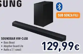 Unieuro SAMSUNG SOUNDBAR HW-C450 offerta