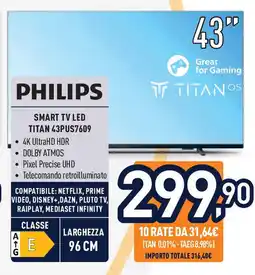 Unieuro PHILIPS Smart TV LED offerta