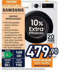 Unieuro SAMSUNG Lavatrice WW90CGC04DAEET offerta