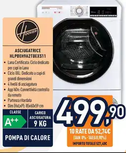 Unieuro Hoover ASCIUGATRICE HLPBEH9A2TBEXS11 offerta