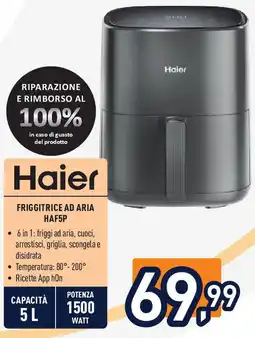 Unieuro Haier friggitrice ad aria HAF5P offerta