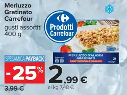 Carrefour Merluzzo Gratinato Carrefour offerta