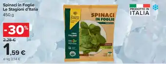 Carrefour Spinaci in Foglie Le Stagioni d'Italia offerta