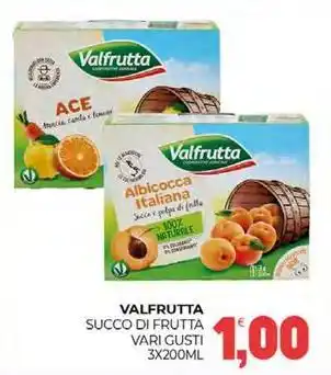 Eté Valfrutta succo di frutta vari gusti offerta