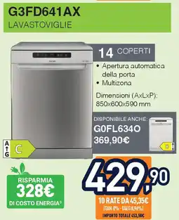 Unieuro IGNIS G3FD641AX Lavastoviglie offerta