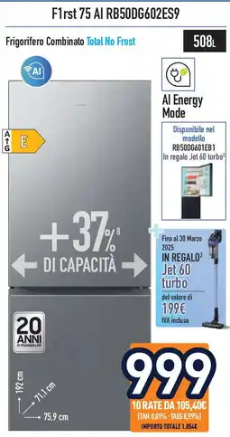 Unieuro SAMSUNG Frigorifero Combinato Total No Frost offerta