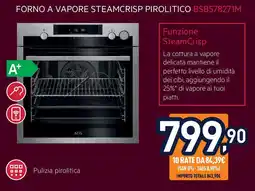 Unieuro AEGFORNO A VAPORE STEAMCRISP PIROLITICO BSB578271M Forno a vapore steamcrisp pirolitico BSB578271M offerta