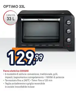 Unieuro Moulinex Forno elettrico OX4648 offerta