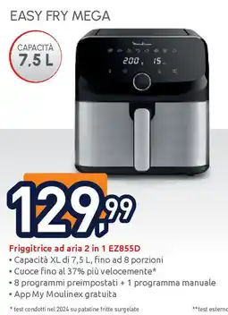 Unieuro Moulinex Friggitrice ad aria 2 in 1 EZ855D offerta