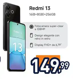 Unieuro Redmi 13 16(8+8GB)+256GB offerta