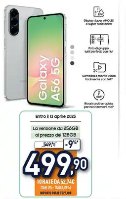 Unieuro SAMSUNG Galaxy A56 5G offerta