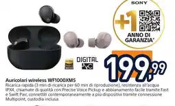 Unieuro SONY Auricolari wireless WF1000XM5 offerta