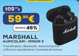 Euronics Marshall auricolari - minor 3 offerta