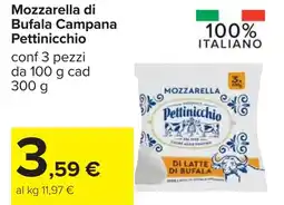 Carrefour Mozzarella di Bufala Campana Pettinicchio offerta