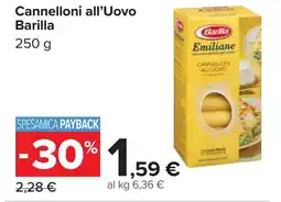 Carrefour Cannelloni all'Uovo Barilla offerta