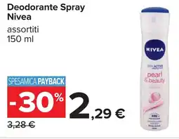 Carrefour Deodorante Spray Nivea offerta