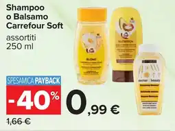 Carrefour Shampoo o Balsamo Carrefour Soft offerta