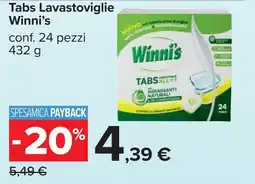 Carrefour Tabs Lavastoviglie Winni's offerta