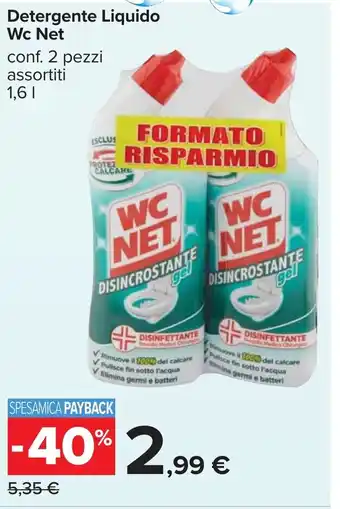 Carrefour Detergente Liquido Wc Net offerta