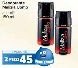 Carrefour Deodorante Malizia Uomo offerta