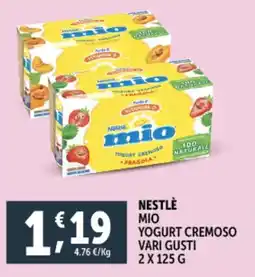 Deco Supermercati Nestlé mio yogurt cremoso vari gusti offerta