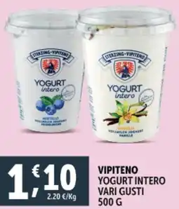 Deco Supermercati Vipiteno yogurt intero vari gusti offerta