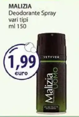 Acqua & Sapone MALIZIA Deodorante Spray vari tipi offerta