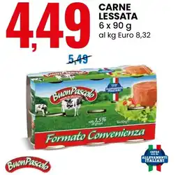 Eurospin Carne lessata offerta