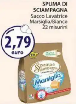 Acqua & Sapone SPUMA DI SCIAMPAGNA Sacco Lavatrice Marsiglia/Bianco offerta