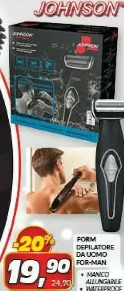 Risparmio Casa Johnson form depilatore da uomo offerta