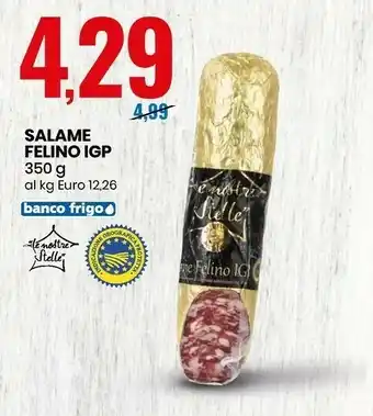 Eurospin Le nostre stelle salame felino igp offerta