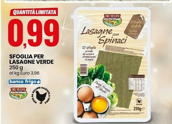 Eurospin Sfoglia per lasagne verde offerta