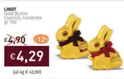 Prezzemolo e Vitale LINDT Gold Bunny Classico, Fondente offerta