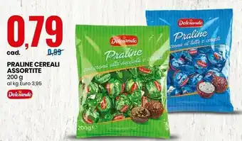 Eurospin Dolciando - praline con crema al latte e cereali 200 g(ml) offerta
