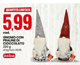 Gnomo con praline dicioccolato