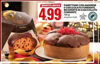 Eurospin Le nostre stelle panettone con amarene e cioccolato fondente 750 g offerta