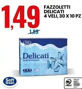 Eurospin Soft dream fazzoletti delicati offerta