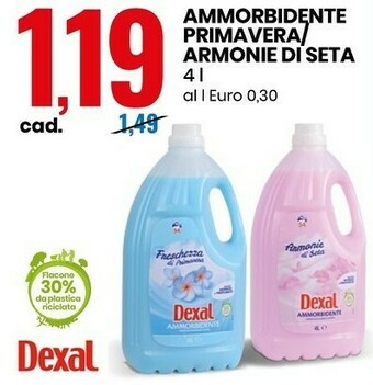 Eurospin Ammorbidente primavera 4000 ml offerta