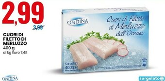 Eurospin Cuori di filetto di merluzzo dell'oceano 400 g(ml) offerta