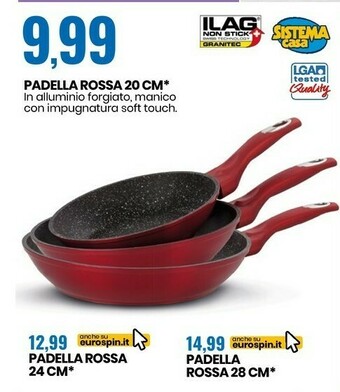 Sistema casa padella rossa 20 cm